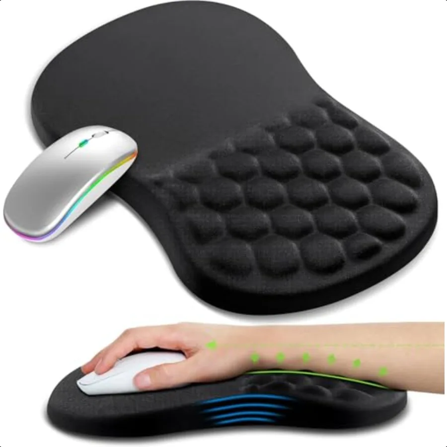 

Ergonomic Massage Design Mouse Pad for Pain Reliefmouse Pads for Desk Memory Foam NonSlip PU Base Gel Mouse pad Mouse Pads for