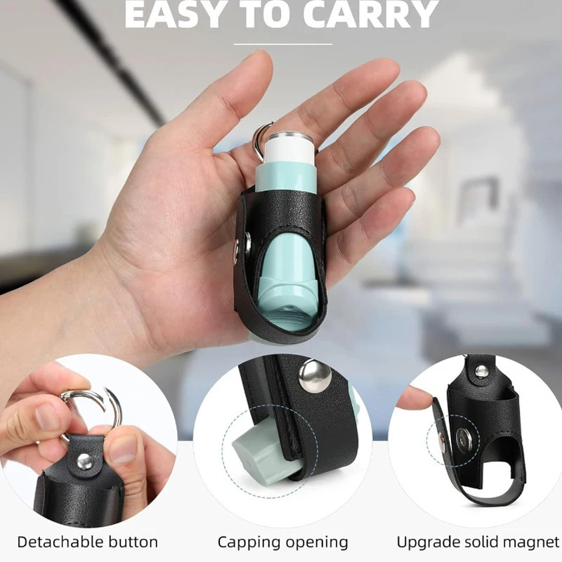 PU Storage Bag Antibacterial Spray Bottle Holster Asthma Inhaler Bracket Children Adult Cough Bottle Storage