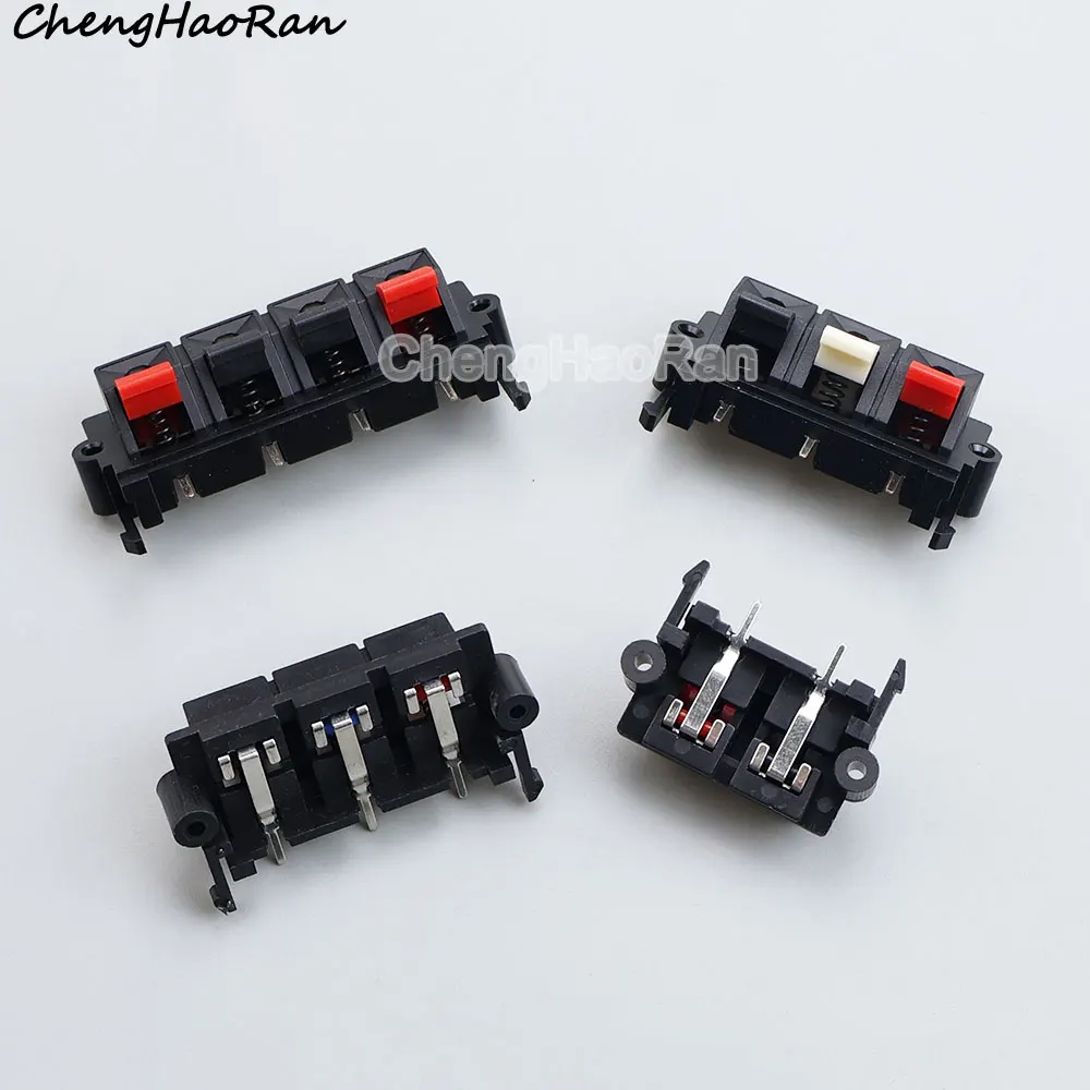 2 Pcs Connector Terminal 2P 3P Push In Jack Spring Load Audio Speaker Terminals Breadboard Clips WP2-19/WP3-19/WP4-19 Connector