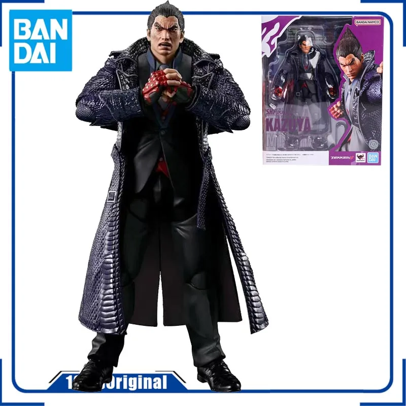 Bandai Original Sh Figuarts Shf  KAZUYA MISHIMA Action Figure Tekken 8 Action Figures Anime Model Toys Figura Collection Gifts