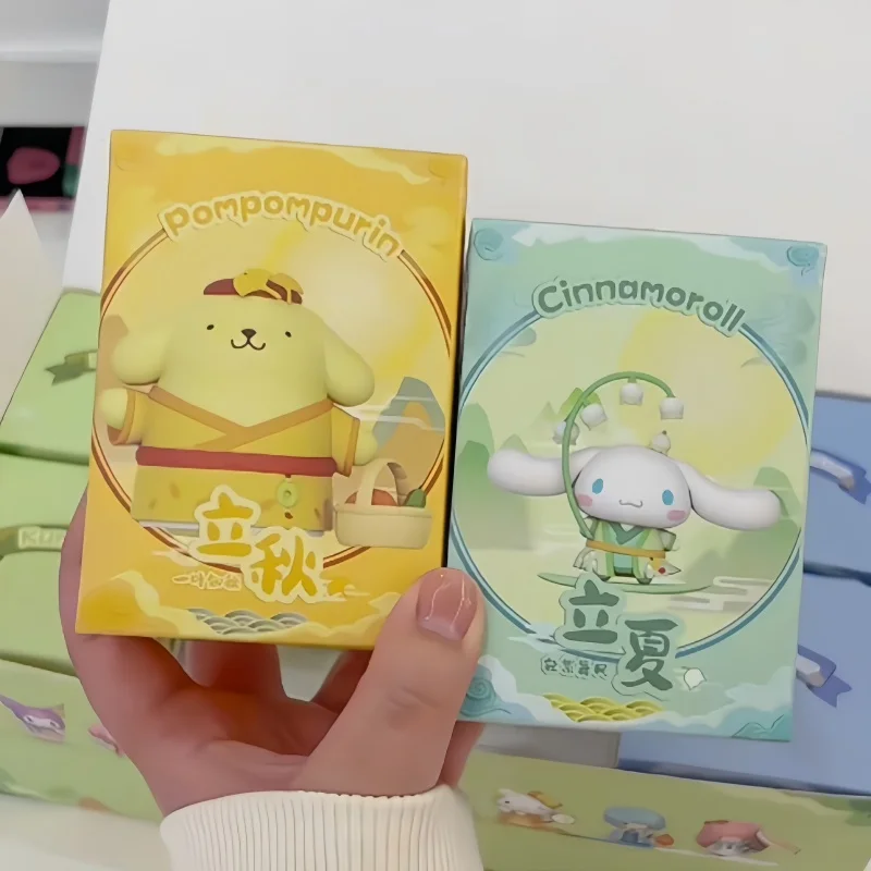 

New Sanrio Blind Box Four Seasons Eight Festivals Kuromi My Melody Anime Figurines Ornament Trendy Toy Periphera Surprise Gifts