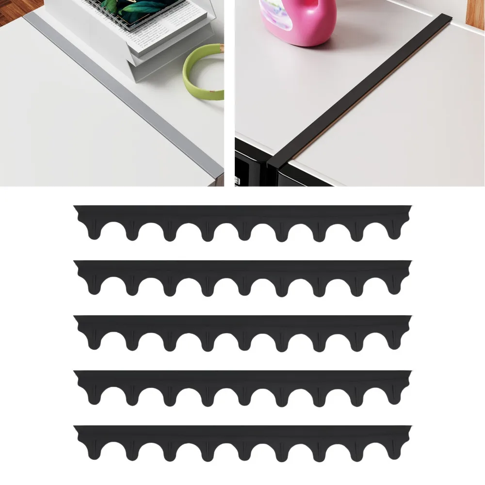 5 PCS Silicone Stove Gap Cover Heat Resistant Cuttable Kitchen Gap Filler Easy to Clean Easy Install Oven Gap Cover