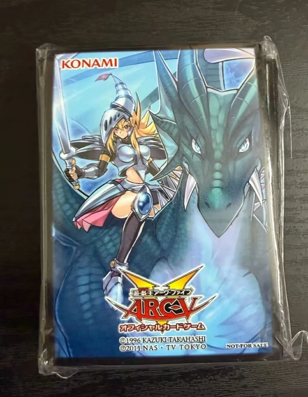 70Pcs Yugioh KONAMI Duel Monsters Dark Magician Girl the Dragon Knight Official Collection Sealed Card Protector Duelist Sleeves