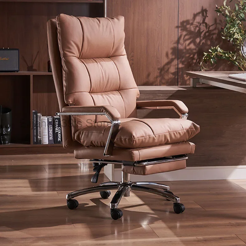 

Oversized Wheels Office Chair Leather Durable Comfortable Sponge Gaming Chair Nordic Recliner Cadeira Gamer Office Furniture