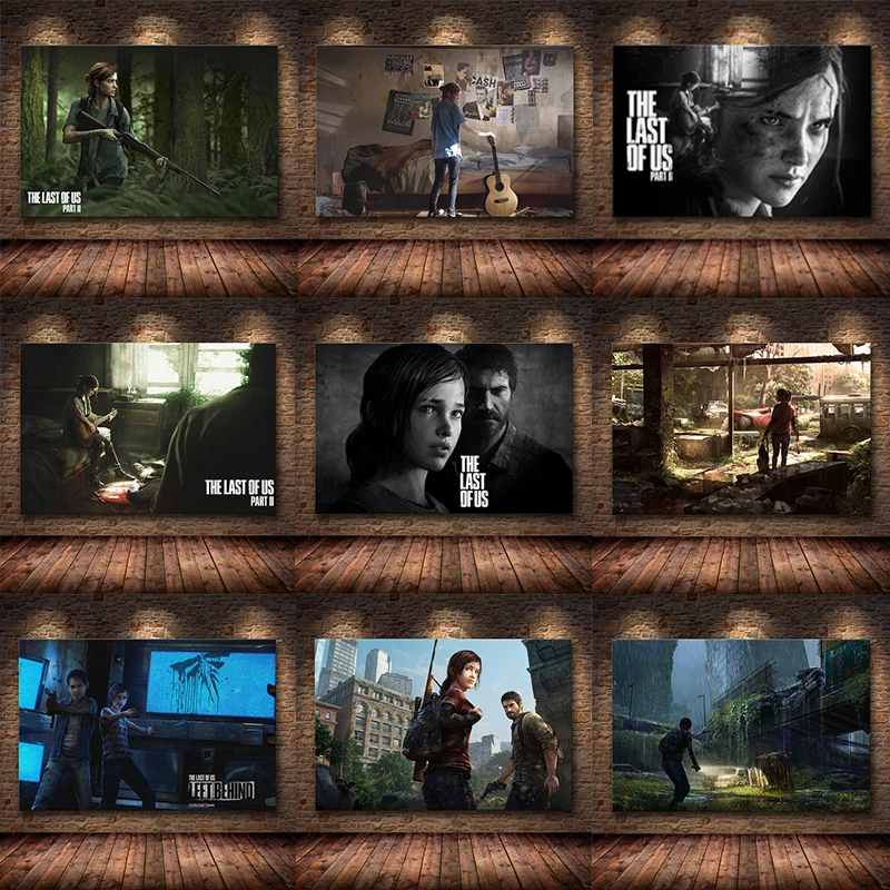 The Last of Us Zombie Survival Horror Action Posters and Prints Classic Game Wall Art Canvas Painting Boys Bedroom Home Decor