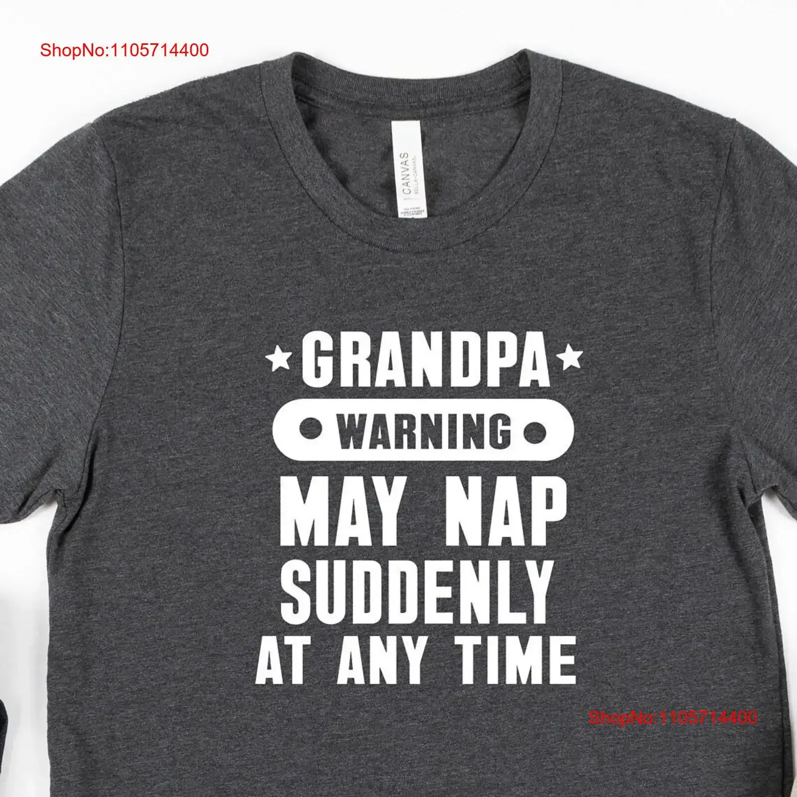 Grandpa Warning T Shirt May Nap Suddenly At Any Time New Birthday for Him Father's Day vintage Washed Soft Comfortable Slightly