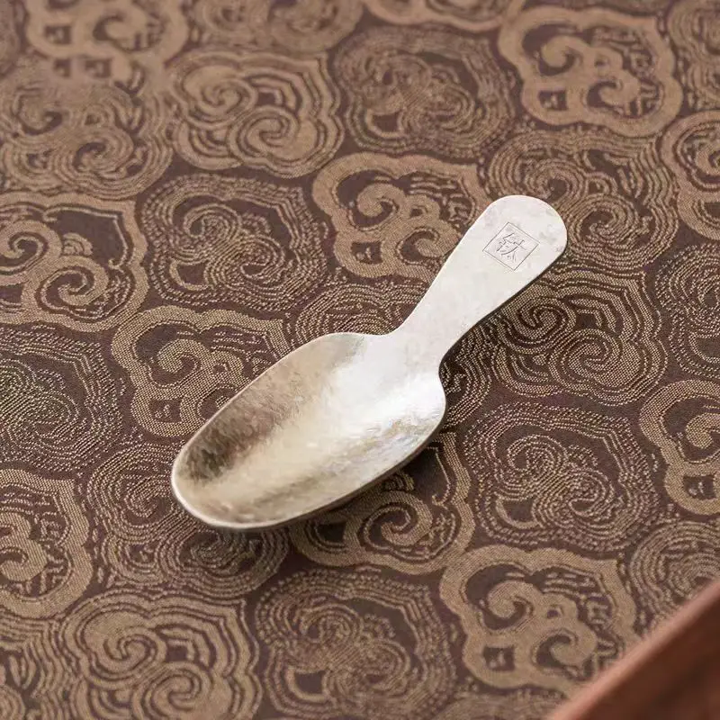 Pure titanium mini tea spoon thickened anti-fall tea spoon tea set accessories tea spoon tea dividing tool