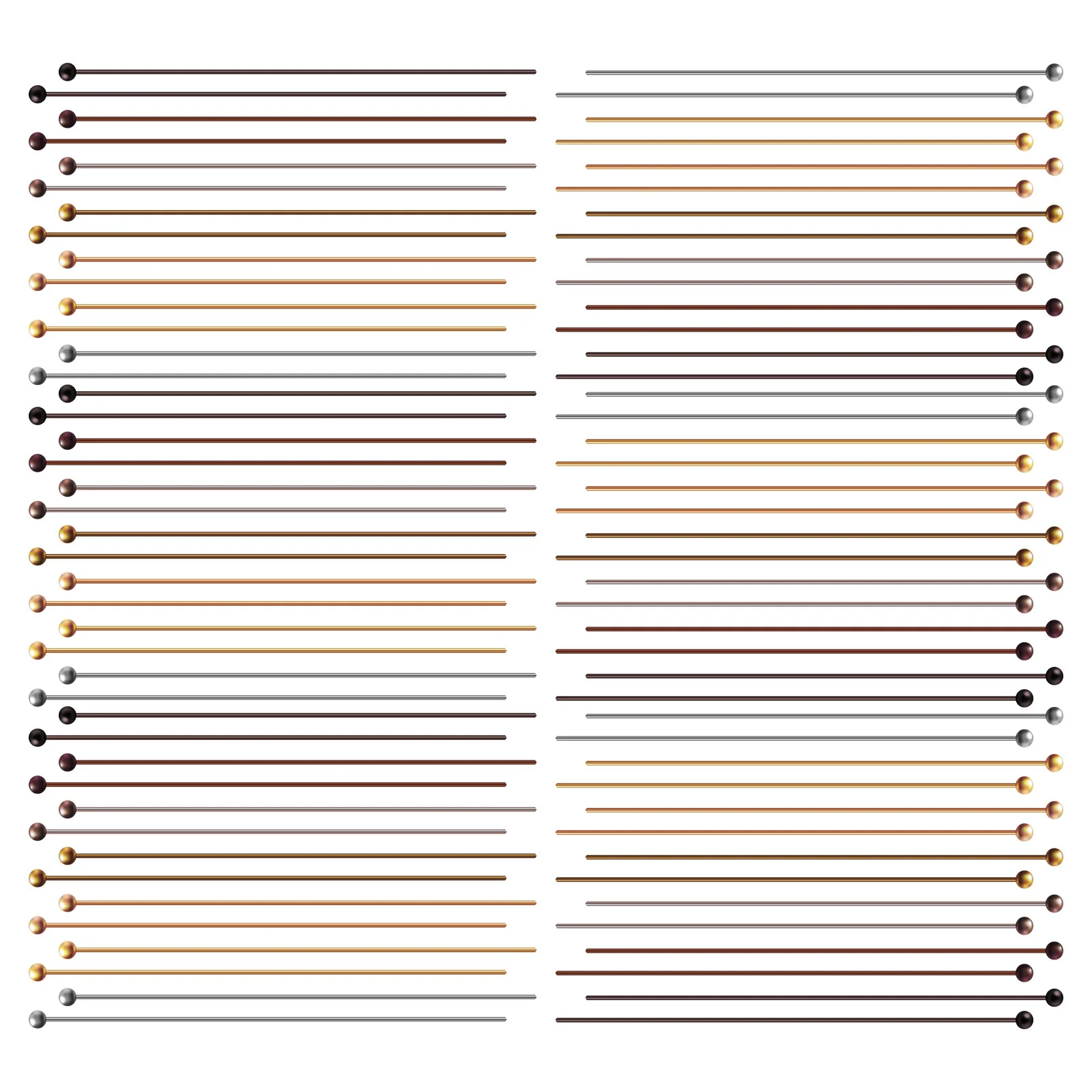 

200Pcs Ball Headpins Bendable Jewelry Making Needles for Earrings Necklace Bracelet Pendant DIY Connectors Headpins