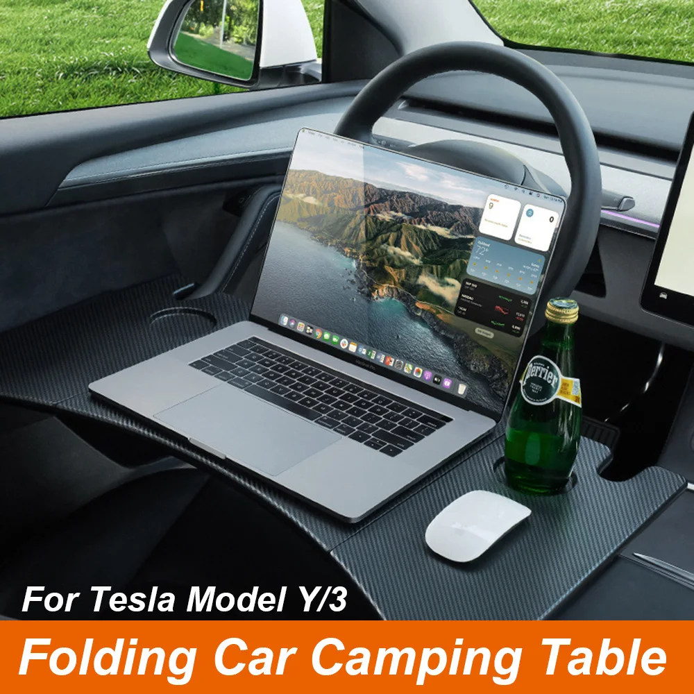 

For Tesla Model 3 Y Highland Juniper 2021-2025 Table Desk Car Steering Wheel Laptop Tray Food Desk Portable Office Table