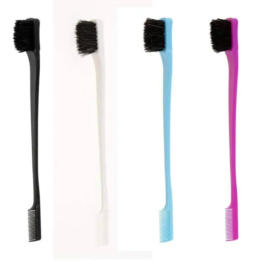 1pcs Beauty Double Sided Edge Control Hair Comb Hair Styling Hair coloring Eyebrow Comb brush Dual use Makeup Brush Beauty