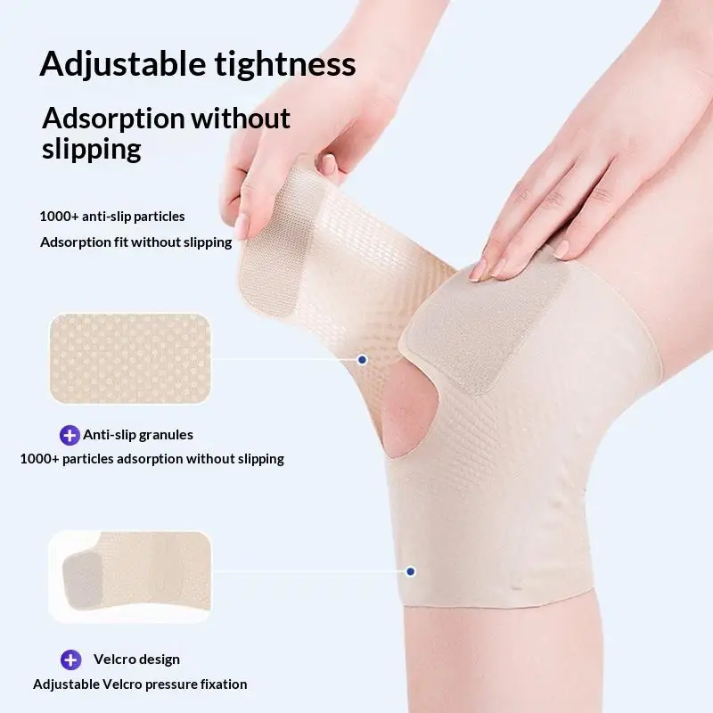 1 Stück Kniebandage mit Seitenstabilisator, Kompressions-Kniebandage für Männer und Frauen, Knie-Stützbandage zur Linderung von Knieschmerzen – Detail 6