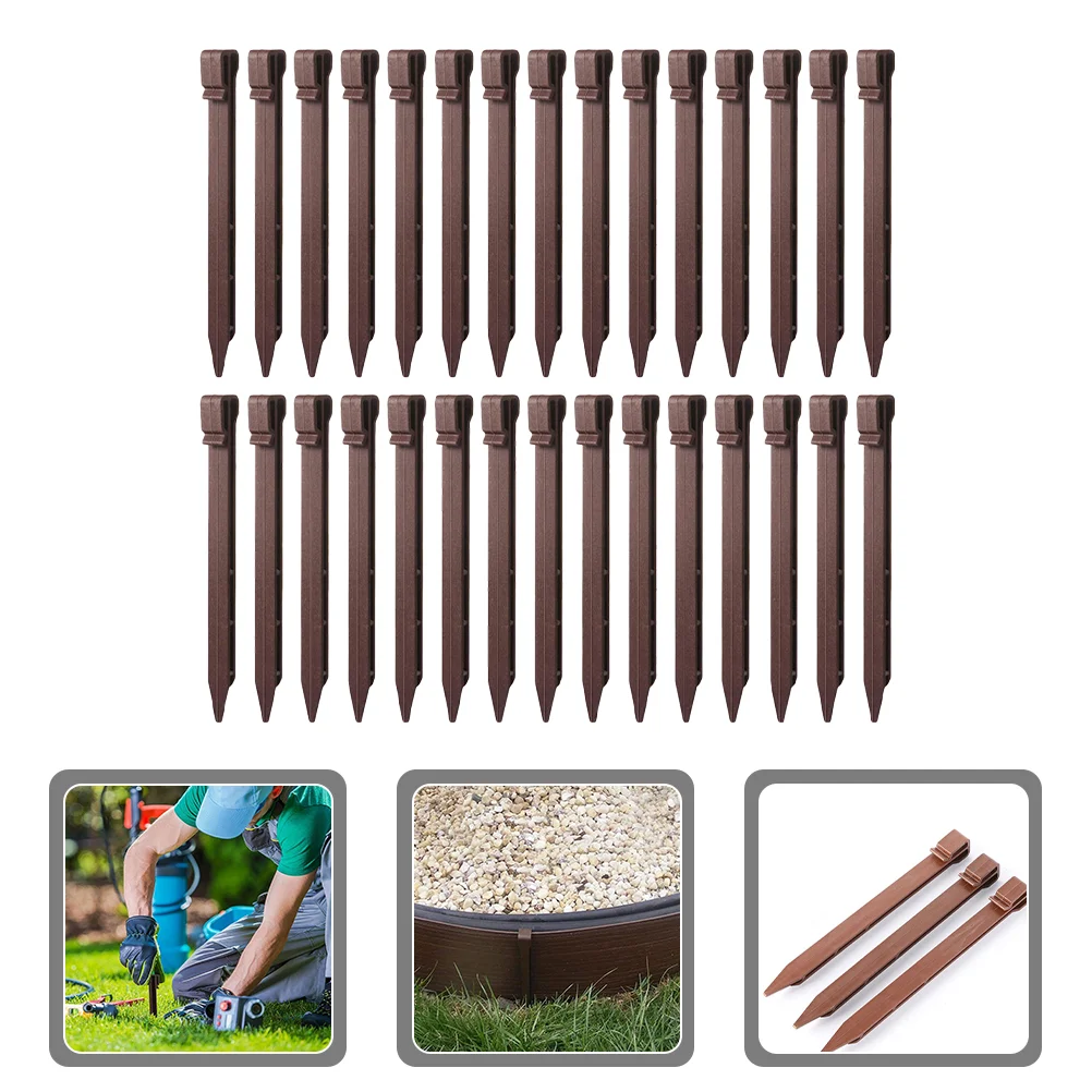 30 Pcs Gardening Nails Tent Fixing Stake Plant Tools Ground Lawn Fixed Stakes Pegs Spikes for Outdoor Plastic Shaping