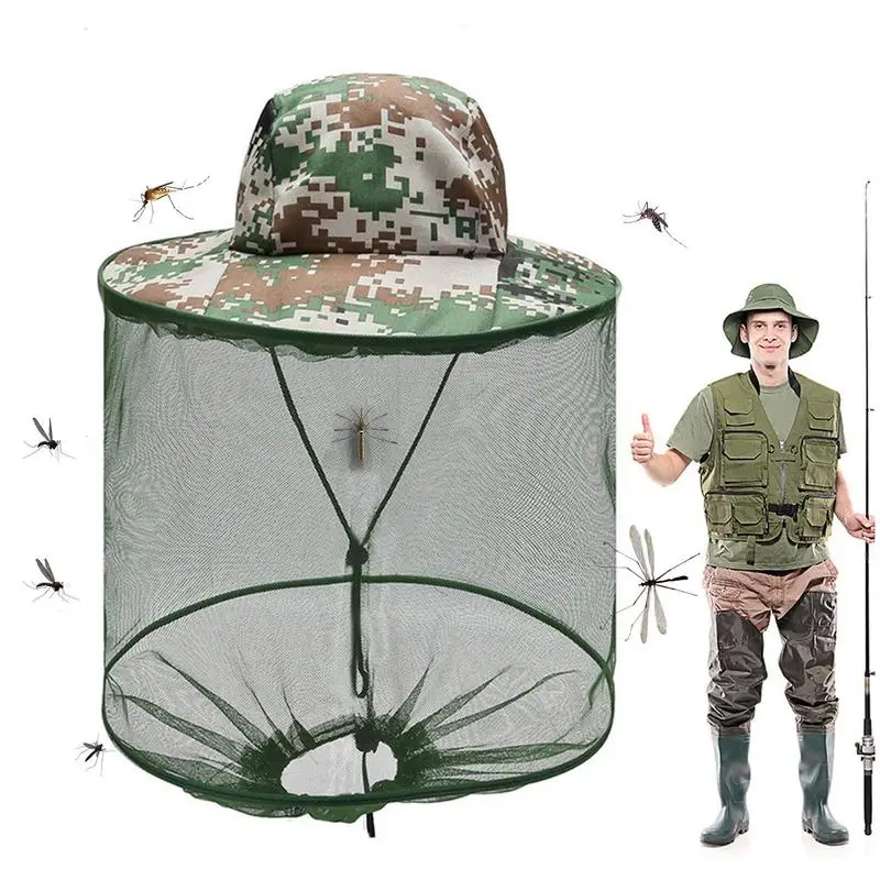 Head Net Beekeeping Hat Breathable Mesh Hat Mesh Head Covering Hat Outdoor Fishing Sunshade For Effectively Blocks Bee Attacks