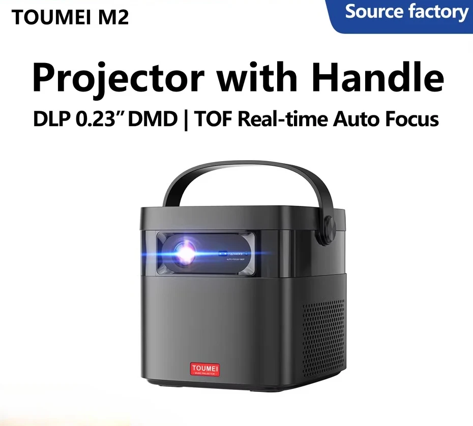 DLP Portable Projector with Built-in Battery 1080P Smart Android Home Theater Outdoor Movie