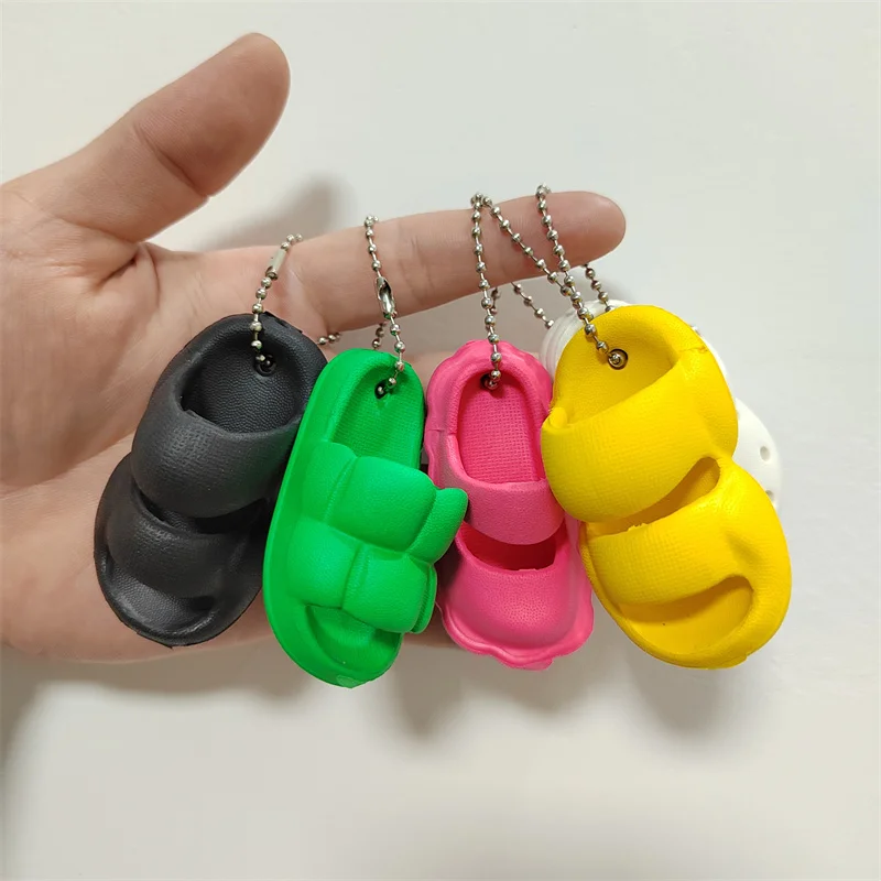 

Funny Cute Eva Clog Shoe Accessory Buckle Creative Mini Slipper Button Diy Keychain Schoolbag Pendant Garden Shoes Accessories