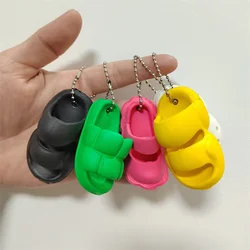 Funny Cute Eva Clog Shoe Accessory Buckle Creative Mini Slipper Button Diy Keychain Schoolbag Pendant Garden Shoes Accessories