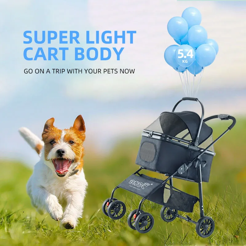 

Wholesale Pet Stroller Travel Dog Trolley Pet Stroller Made In China