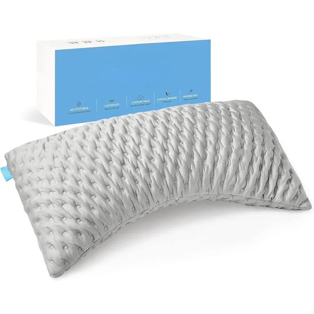 Adjustable Memory Foam King Size Bed Pillows for Sleeping - Side, Back or Stomach Sleeper Pillow for Neck and Shoulder Pain