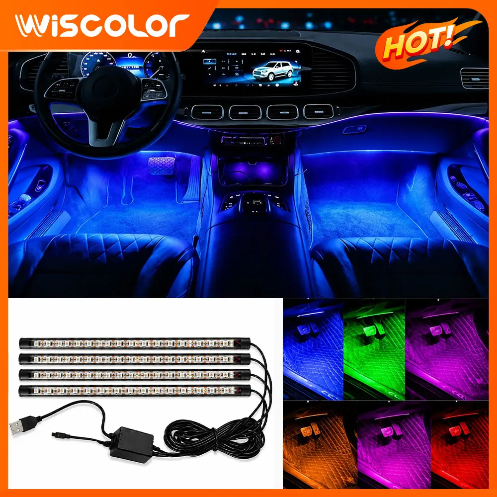 RGBIC Led Lights Strip TV Monitor Backlight Multicolor Luces Neon Lamp Car Ambient Lights 5V USB Remote Control Room Decoration