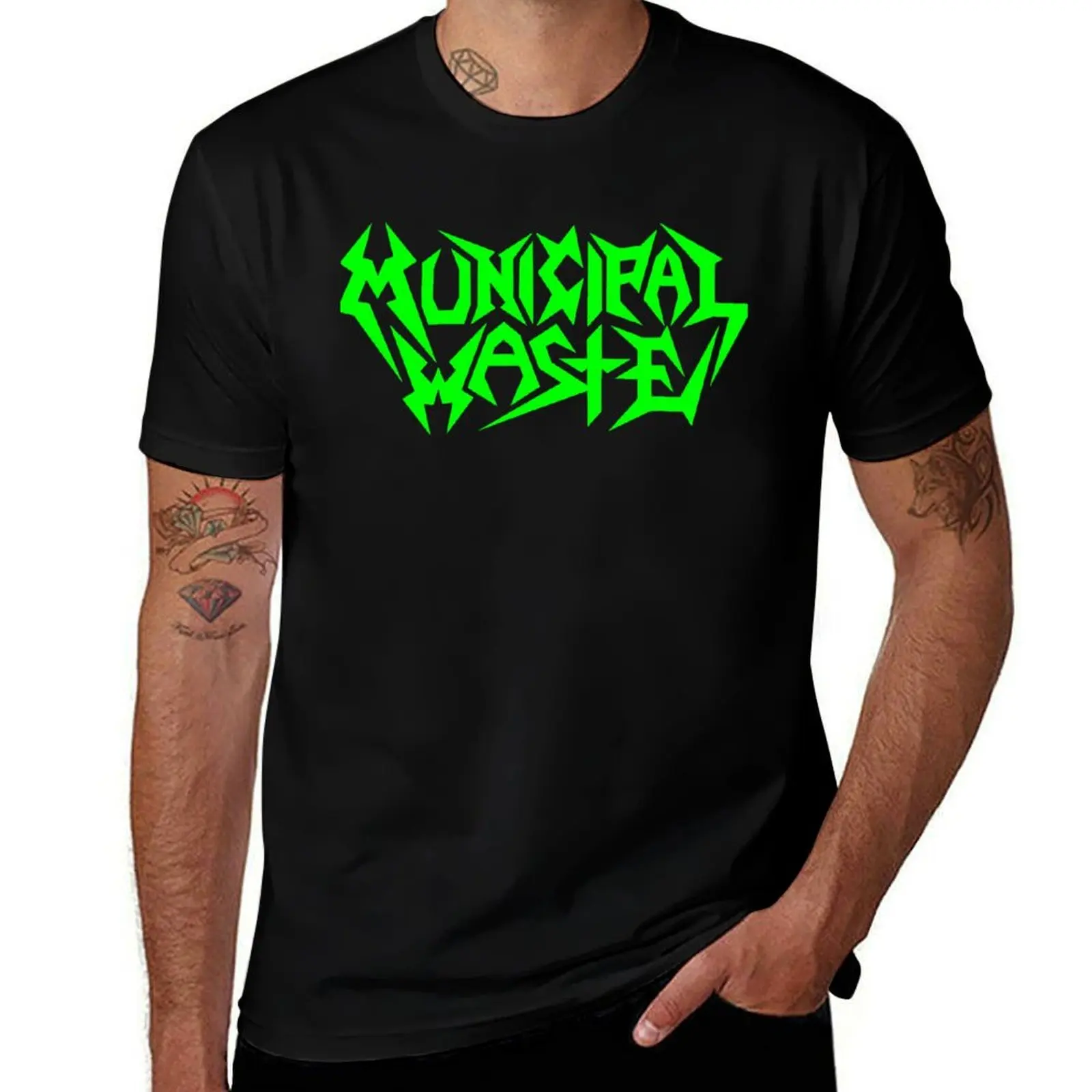 Women Men Municipal Waste Band Cool Gifts T-Shirt Street Fashion Casual Tee Shirt T-Shirt