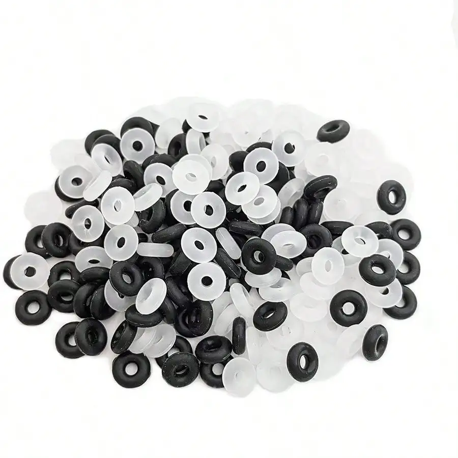 100/300 stücke Silikon Gummi Stopper Ringe Klar Gummi O Ringe Gummi Spacer Perlen Für DIY Mode Schmuck Machen Zubehör