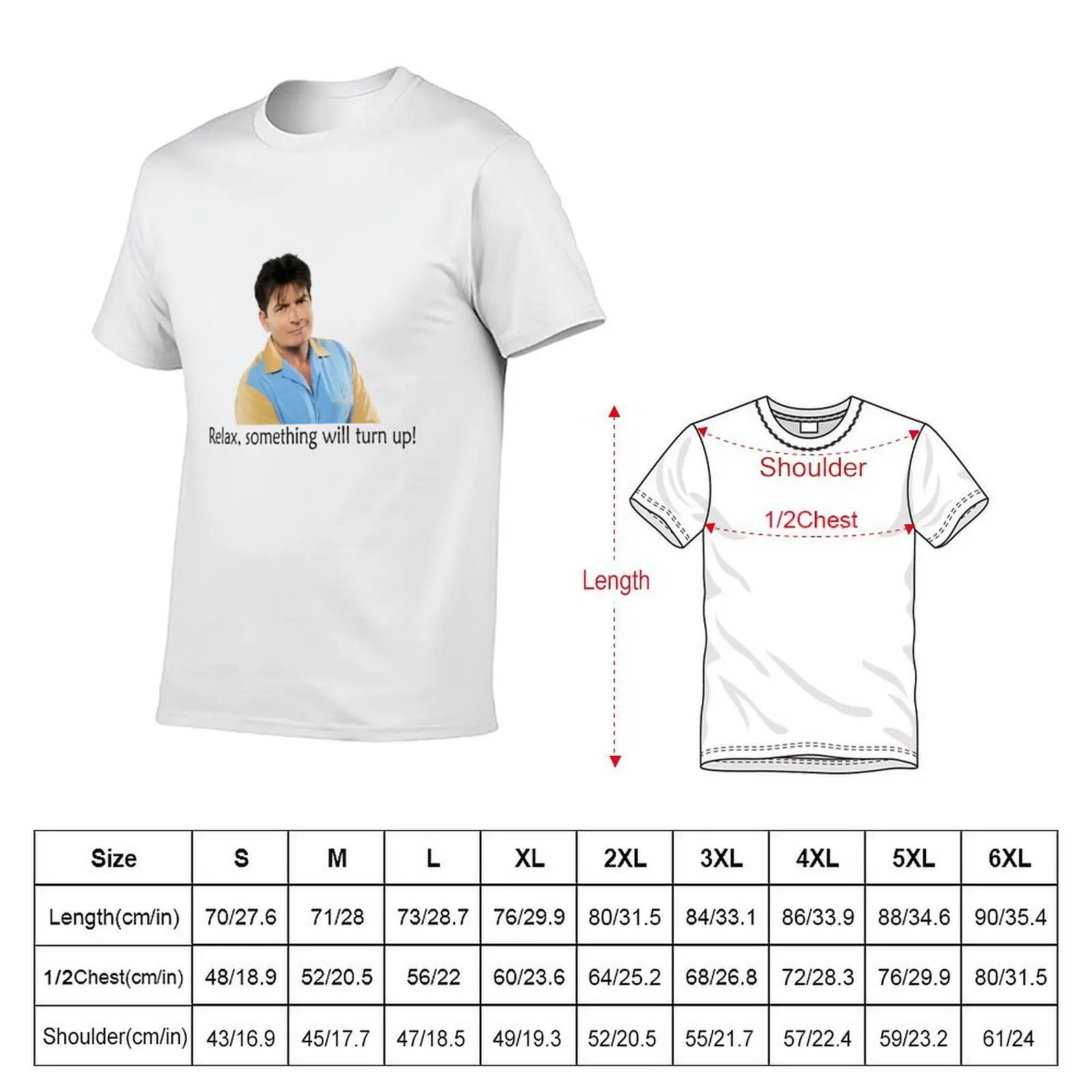 Charlie Sheen T-Shirt t shirts for man pack cotton t shirts for man cotton t shirts for man pack white T-shirt