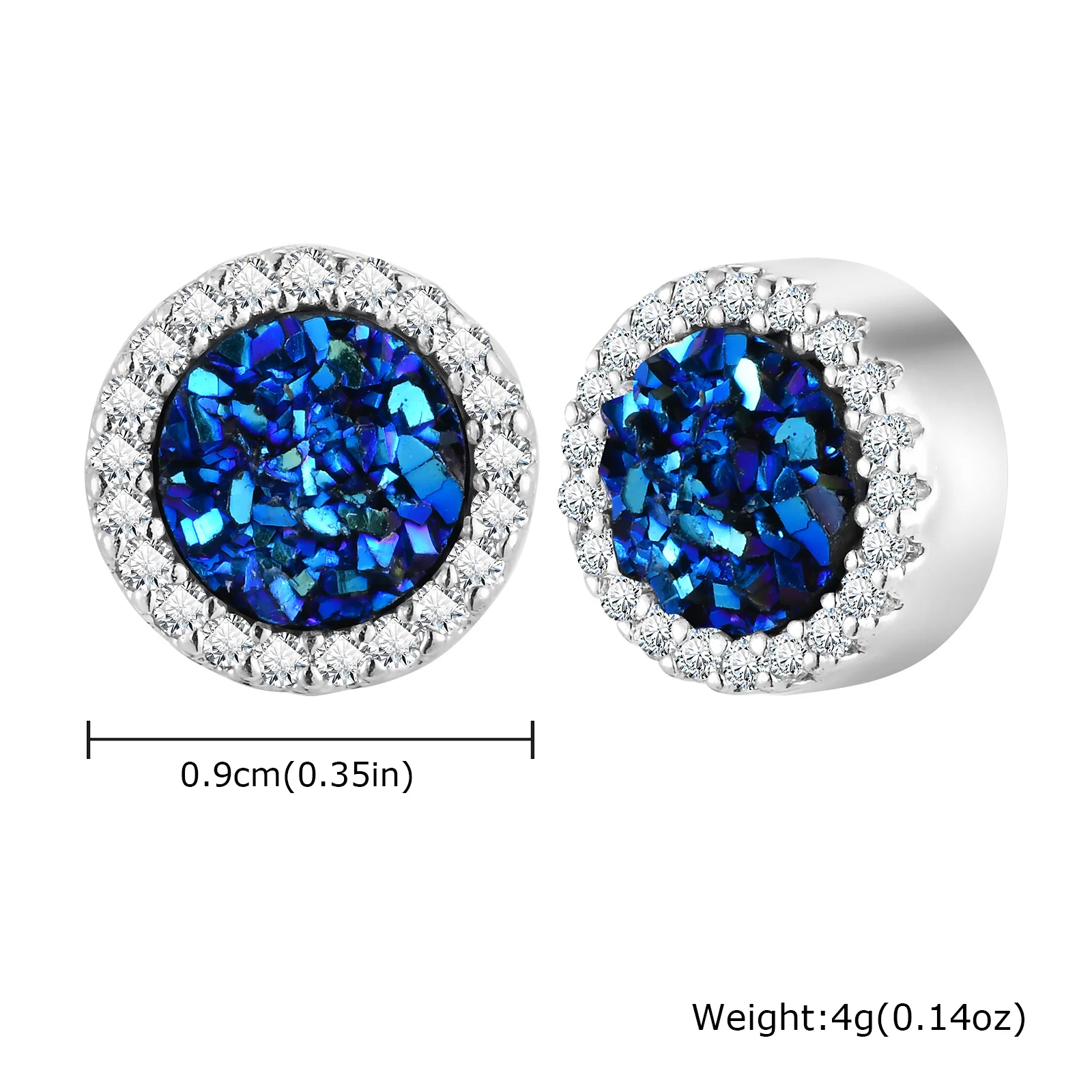 Punk Runde Zirkon Magnetische Ohrstecker Clips Nicht Piercing Edelstahl Kleine Ohrringe für Frauen Männer Modeschmuck 
