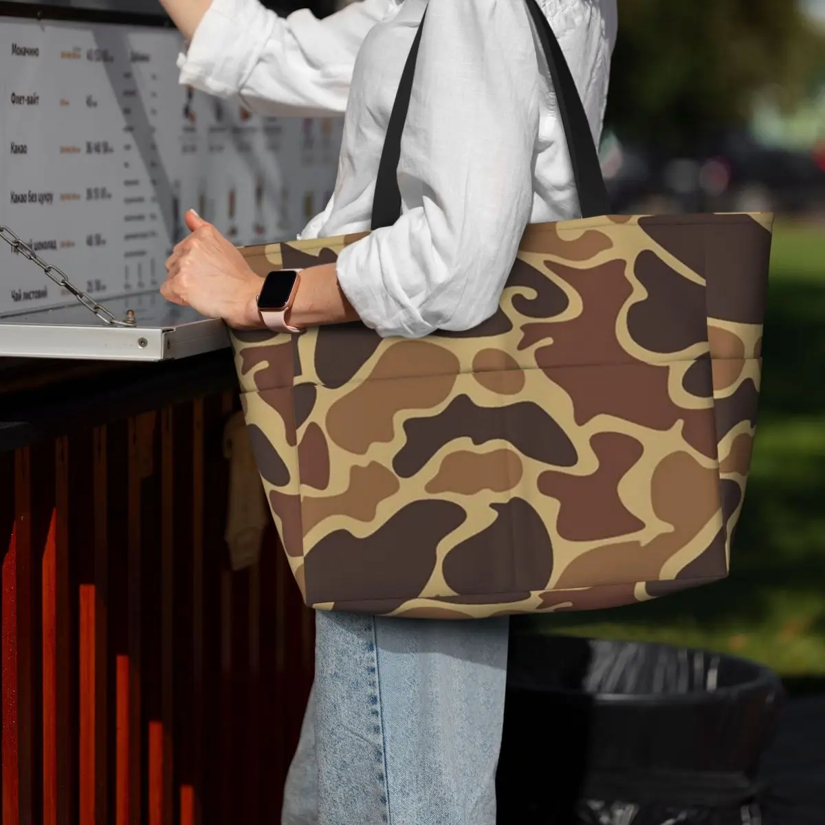 Bolso de mano de playa de camuflaje de pato, bolso de mano grande para deporte, gimnasio, Yoga, bolso de viaje para mujer, bolso de Fitness