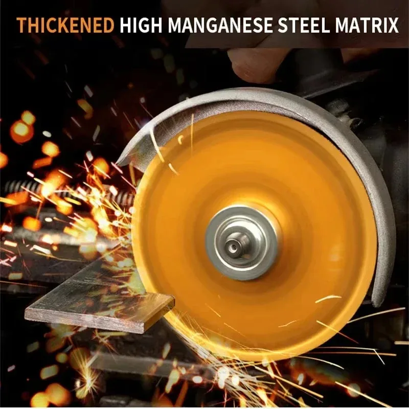 3 قطعة شفرة المنشار الماسية أسطوانة تقطيع معدنية لحام شفرة الماس من الفولاذ المقاوم للصدأ 100 مللي متر لوحة مستديرة #5