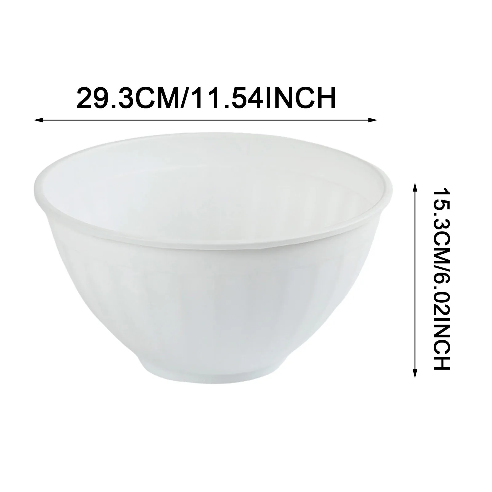 Large Capacity Plastic Salad Bowl Salad Mixing Bowl Lightweight Flexible Kitchen Bowls Solid Color Serving Bowl For Kitchen