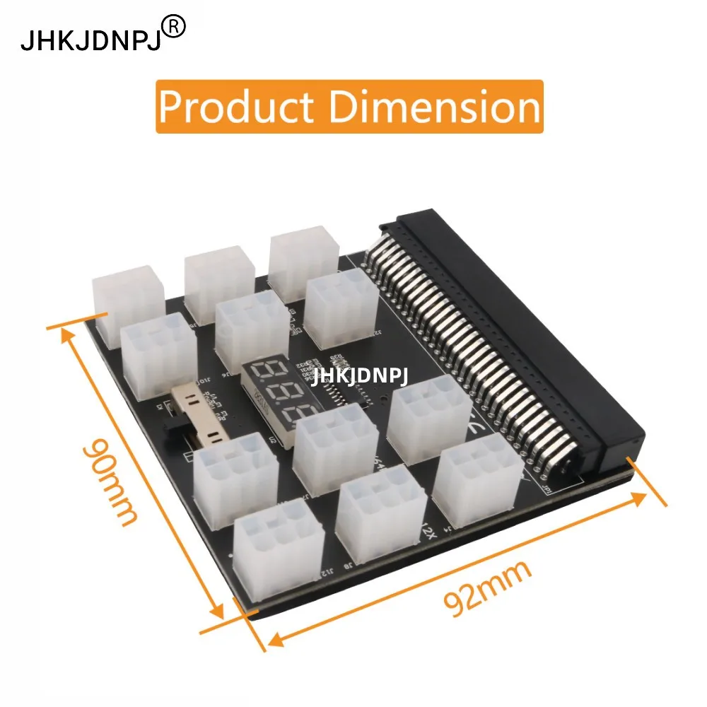 12 PCS ATX 6Pin PSU Power Supply Breakout Board Adapter Connector