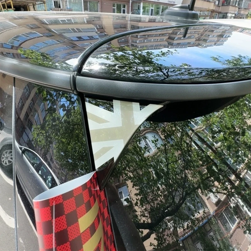 Car Exterior Rear Back Trunk Tailfins Spoiler Wing 3D Sticker For Mini Cooper S JCW F65 F66 F55 F56 Exterior Decoration Sticker
