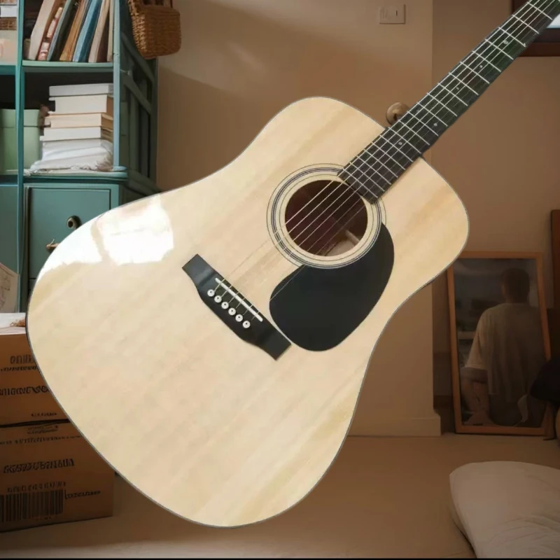 

Акустическая гитара серии D18, 41 дюйм, 21 струна, с цельной верхней декой, черная защитная панель, бесплатная доставка, подарок на День святого Валентина