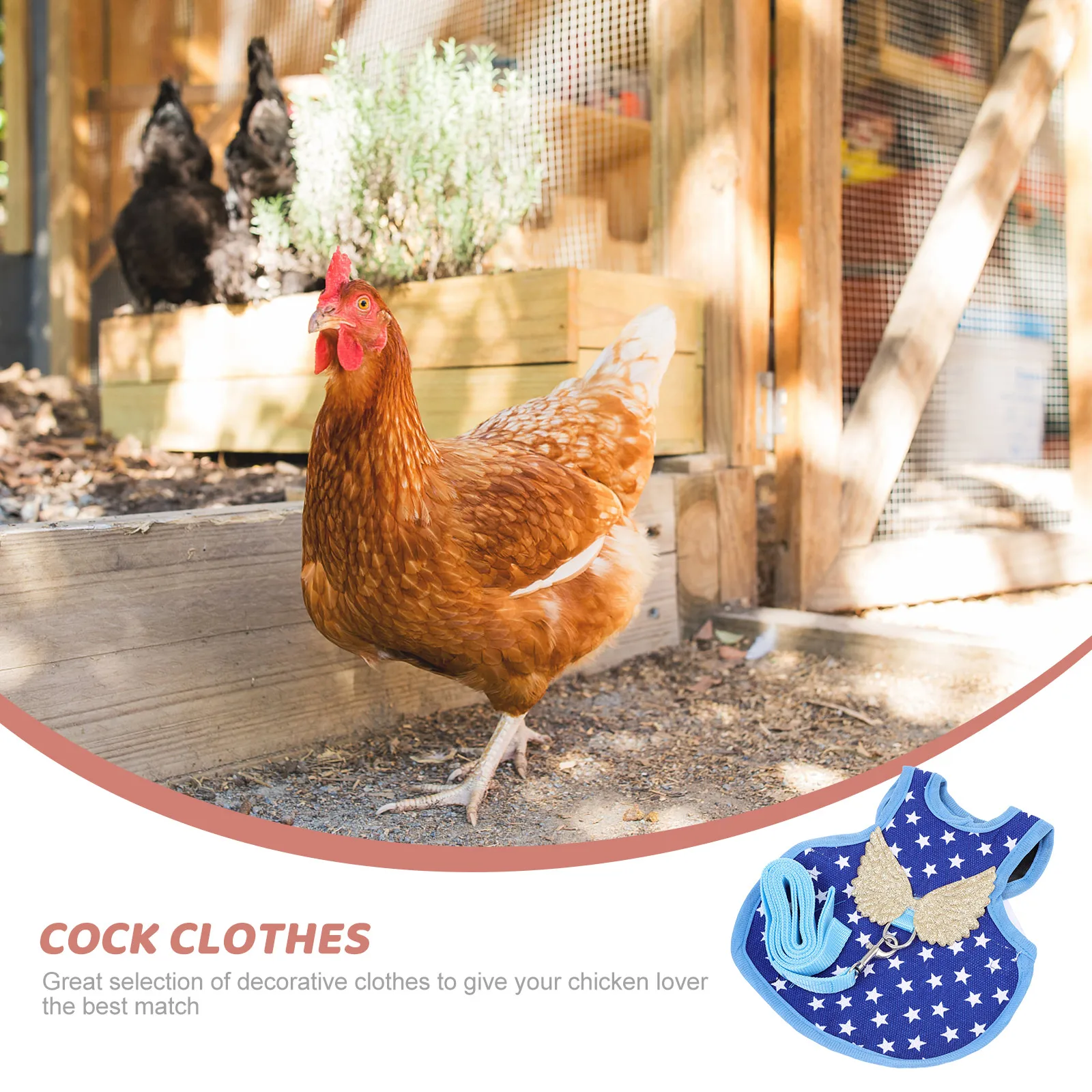 

Chicken and Duck Cloak Vest Harness Supplies Small Pet Adorable Polyester with Leash