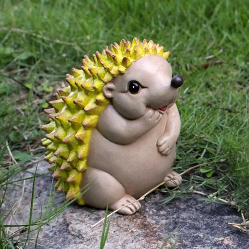 Hedgehog Model Garden Sculpture Cartoon Sculptures Statue Adornment Small Ornament Decor Animal Crafts