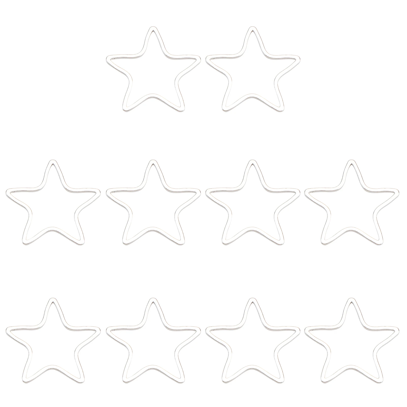 

10Pcs Copper Pentagram Earrings Material Accessory Jewelry Pendant Keychain Decorative Accessories Creative Gift For Women