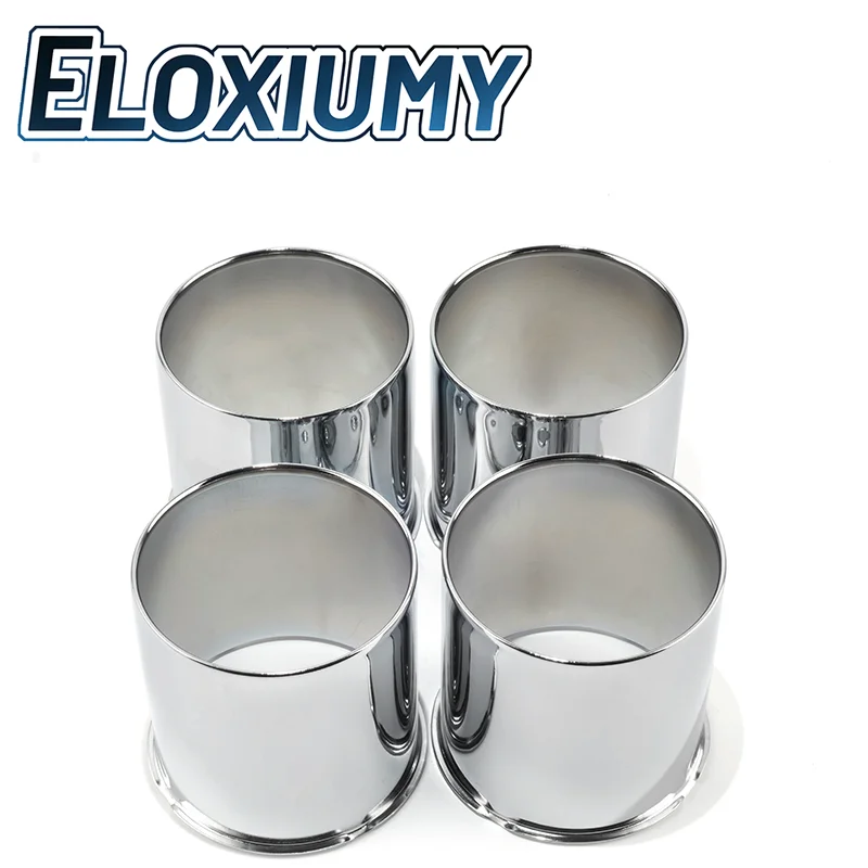 Eloxiumy 2pcs or 4pcs 108mm Opened End Stainless Push Through Center Caps Trailer Center Caps for Rims Truck Auto Accessories
