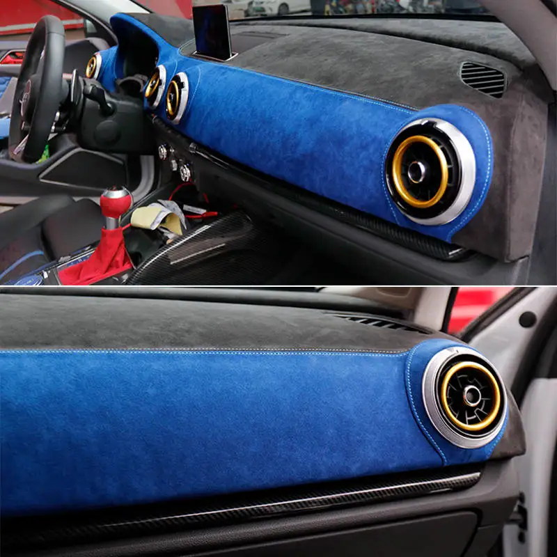 Custom in Alcantara Car Dashboard Covers for Audi A3 2016-2019 RS3 2018 Mat Shade Cushion Pad Carpets Accessories Car-styling