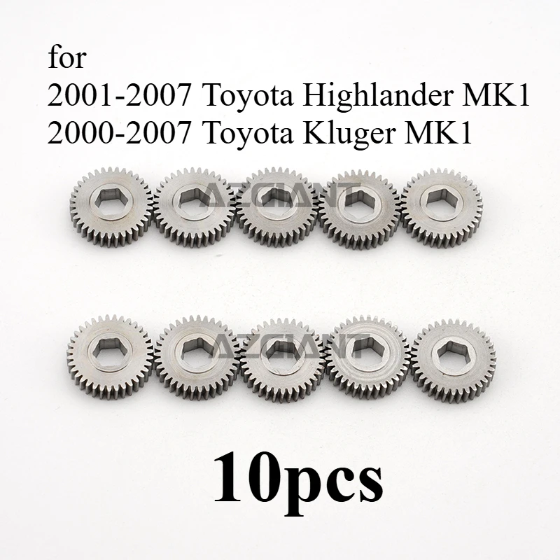 AZGIANT 35T for Toyota Highlander Kluger MK1 Professional Exterior Side Mirrors Fold Rearview Motor Internal Repair Gear 4/10pcs