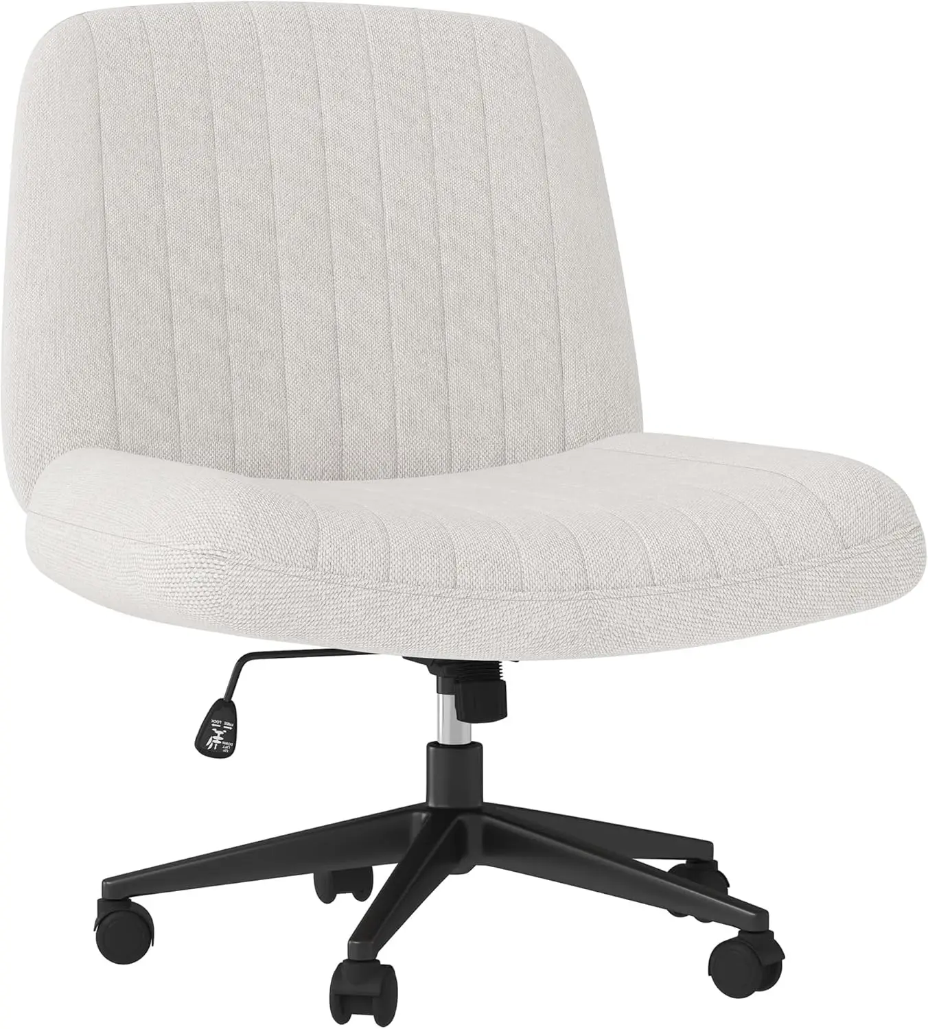 

Criss Cross Chair,Cross Legged Office Seat With Wheels Arml Swivel Vanity Chair,Height Adjustable Wide Computer Task Seating