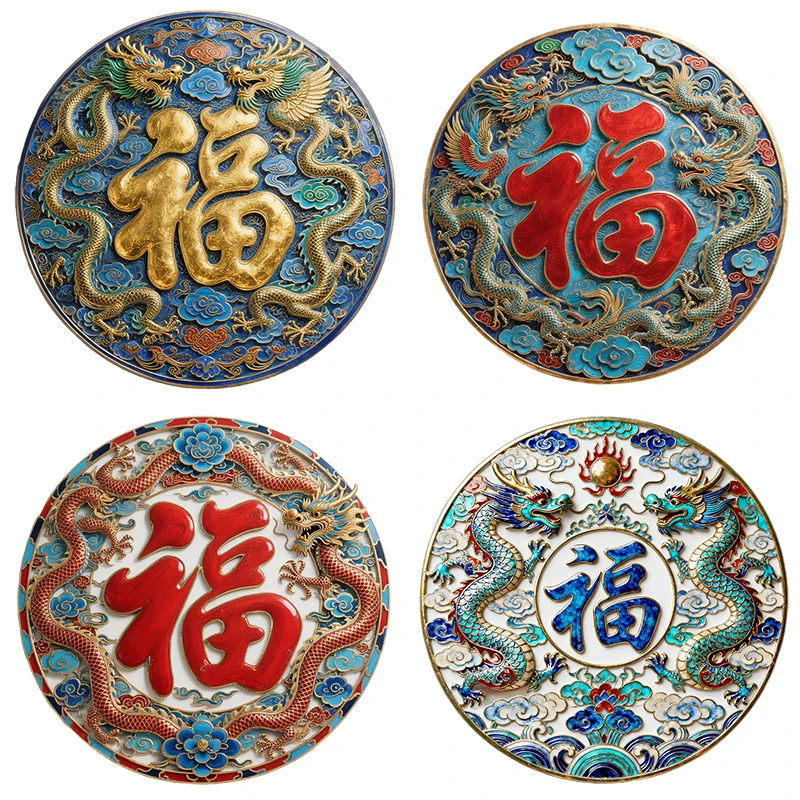 Three Ratels CD389 Classic Chinese character for blessings Art wall stickers for home decoration door decals lucky car stickers