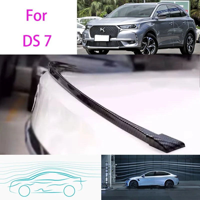 

For DS7 auto Tail Car Rear Spoiler Warning Waterproof Wing Modified Accessories Tail GateTailgate Cover Guard Rear Spoiler
