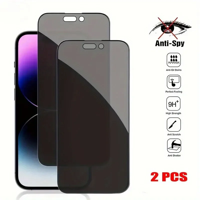 

2Pcs Full Screen Protection for IPhone 16 15 Pro Max 14 Plus 13 12 11 Pro Max Pro 7 8Plus X XR XS Max Tempered Glass Film