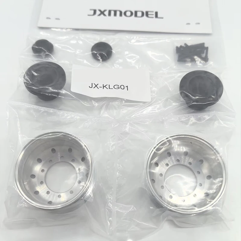 

1pair 1/14 RC Truck Aluminum Alloy Wide Wheel Rim Hub JX-KLG01 For Tamiya 1/14 RC Tractor Truck Series Parts DIY Accessories