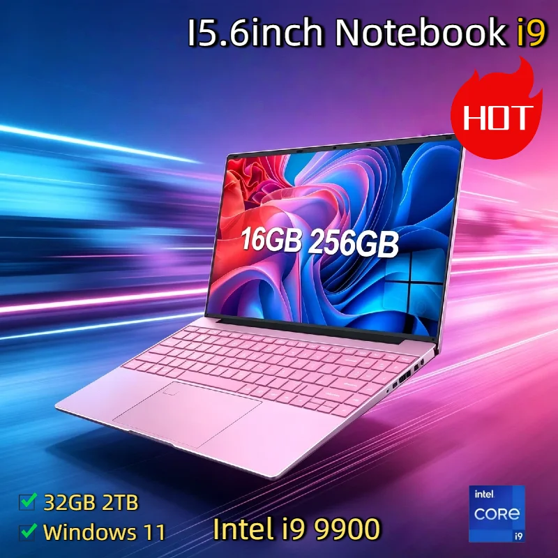

2TB HOT 15.6 Inch Ultra Slim Laptop Intel Core i9 9900 32GB Windows 11 1920x1080 HD Gaming Computer PC Gamer Office