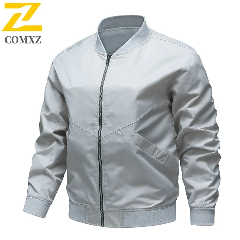 

COMXZ Luxury Men Jacket 2025 Fashion Notch Collar Commute Office Windproof Coat Street Style Lightweight Spring Autumn Garment