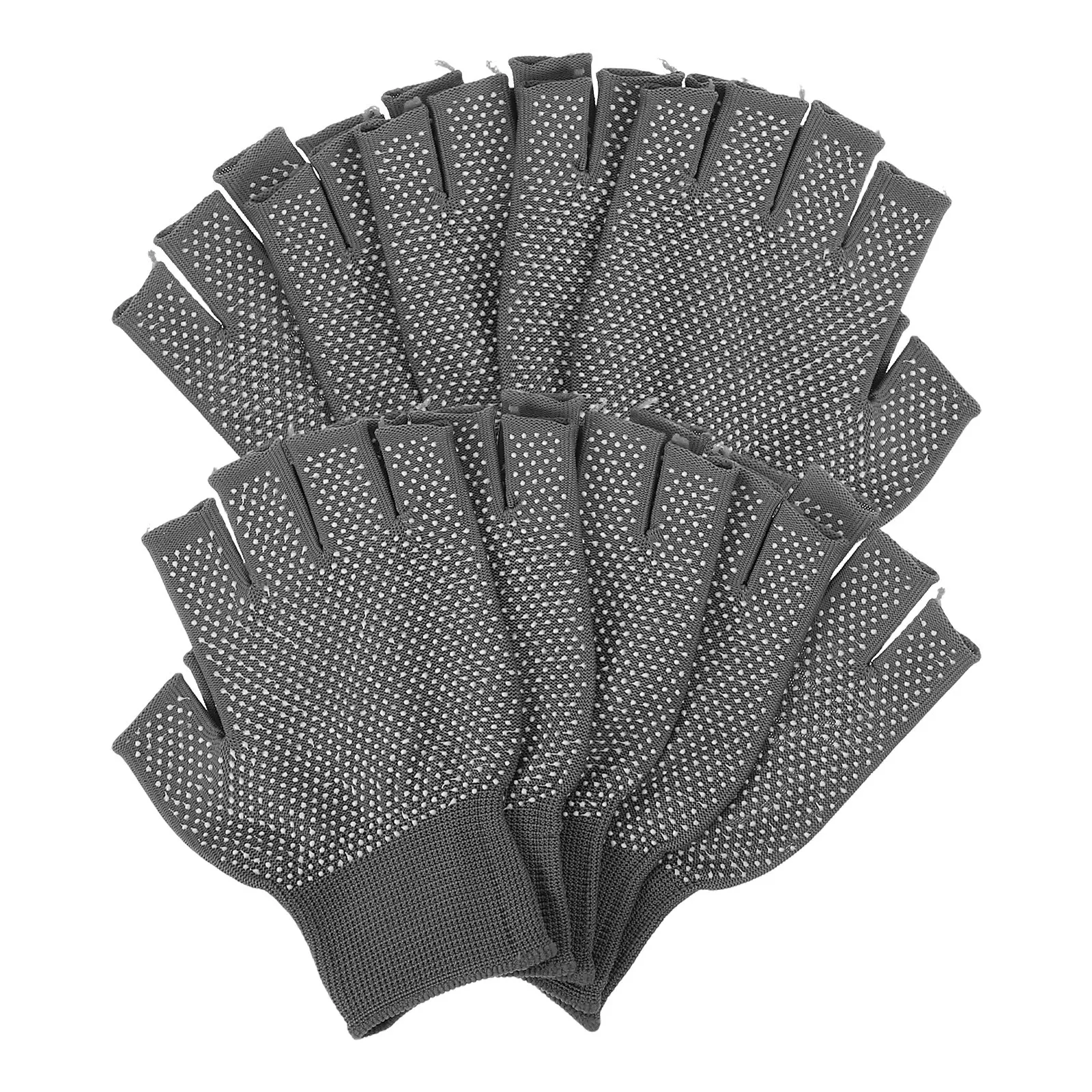 

5Pairs Fingerless Work Gloves Non-Slip Grip Breathable Winter Warm Gloves for Outdoor Driving Cycling Hiking Glove Liners Men