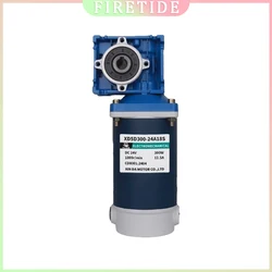 300w 12v 24v DC Worm Gear Reducer Motor RV30 DC Gearmotor RV30 Self-Gearing Single-lock Shaft Rotation CW CCW
