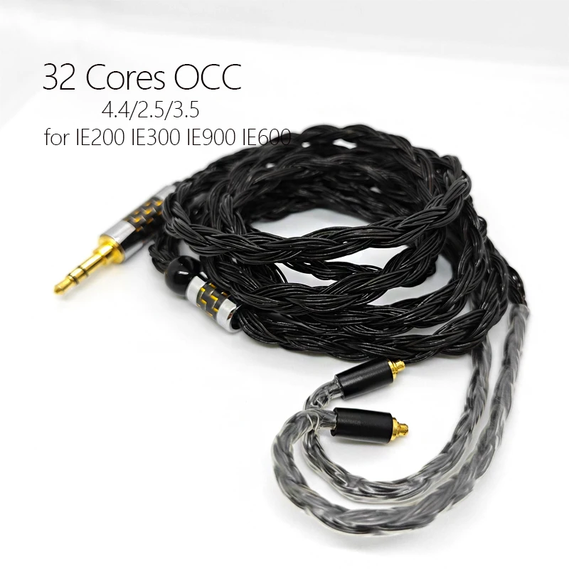 IE200 IE600 IE300 IE900 mmcx cable 32 cores 4.4 balance 2.5mm 3.5 OCC Silver Plated Upgrade for for Sennheiser Earphones