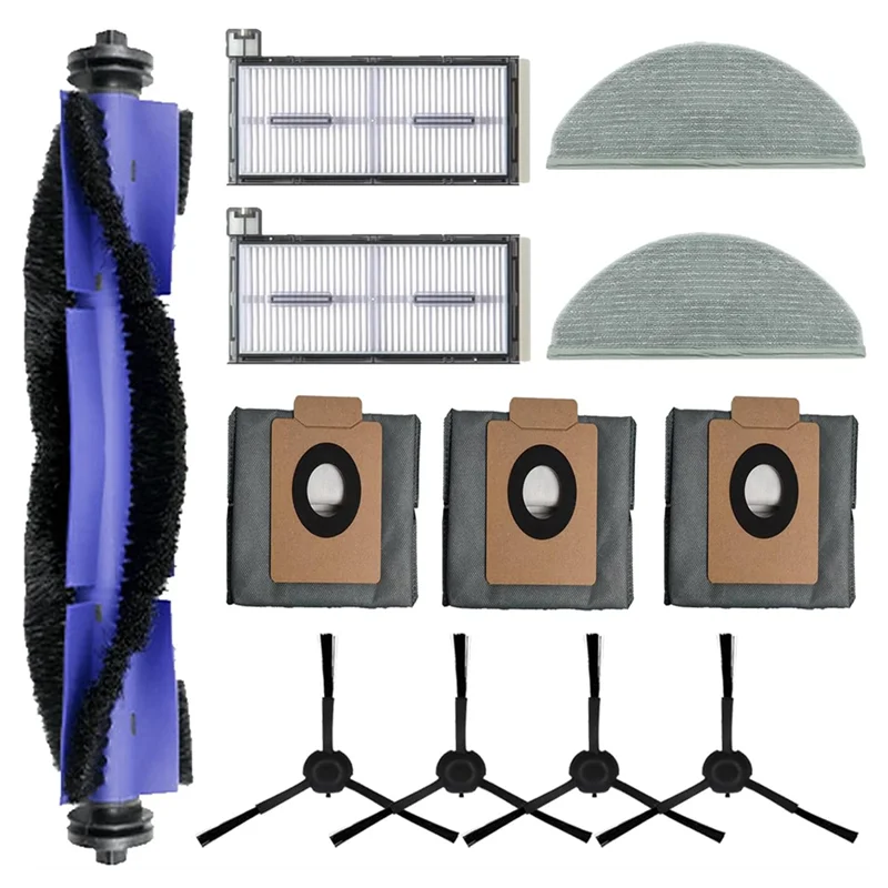 A83G-For Eufy Robovac X8 Pro SES Self-Empty Station Robot Vacuum Main Side Brush Hepa Filter Mop Pad Dust Bag Accessories